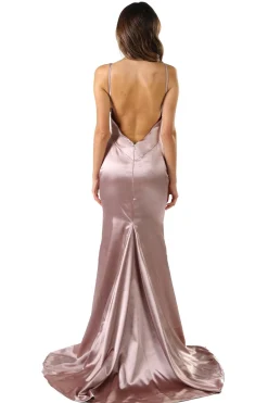 Penelope Satin Gown - Mauve