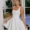 PERLA Flared Mini Dress - Ivory