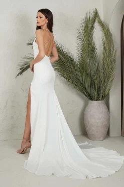 RINA Satin Gown - Ivory