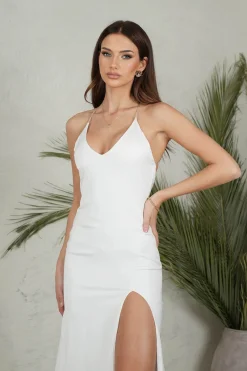 RINA Satin Gown - Ivory