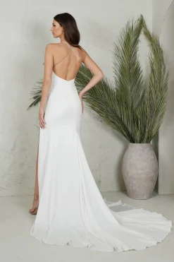 RINA Satin Gown - Ivory