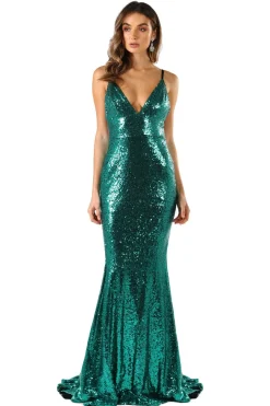 Roselle Gown - Emerald Green (XL - Clearance Sale)