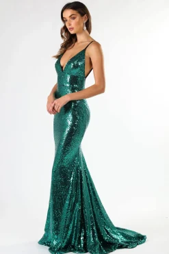 Roselle Gown - Emerald Green (XL - Clearance Sale)