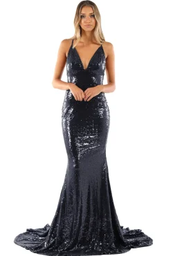 Roselle Gown - Navy (S,M,L - Clearance Sale)