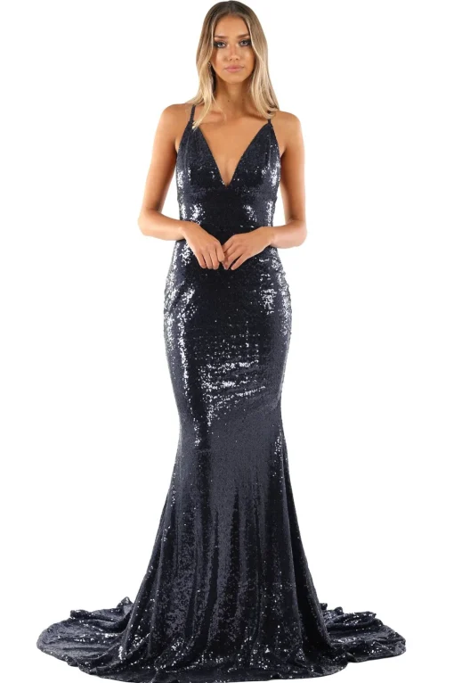 Roselle Gown - Navy (S,M,L - Clearance Sale)