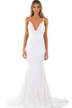 Roselle Luxe Gown - White (S - Clearance Sale)