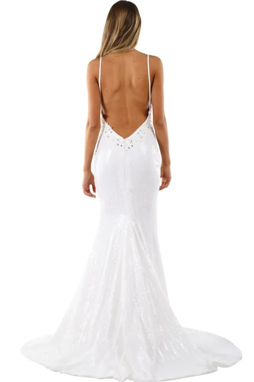 Roselle Luxe Gown - White (S - Clearance Sale)