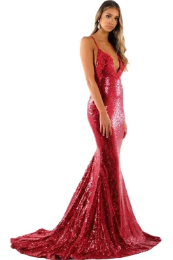 Roselle Luxe Gown - Wine (XS & XL - Clearance Sale)