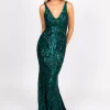 Seraphine Sequin Gown - Emerald