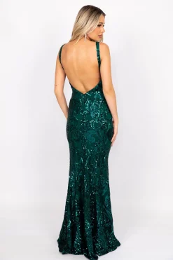 Seraphine Sequin Gown - Emerald