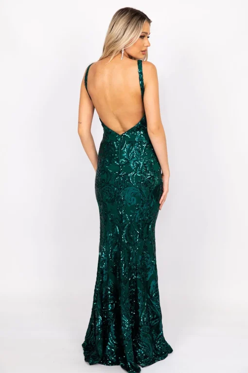 Seraphine Sequin Gown - Emerald