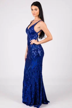 Seraphine Sequin Gown - Royal Blue