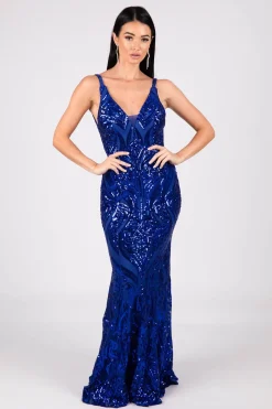 Seraphine Sequin Gown - Royal Blue