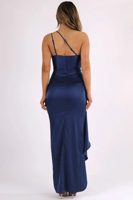 Shay One Shoulder Maxi Dress - Navy