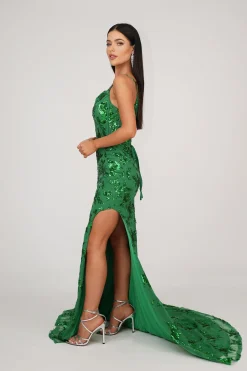 Tatiana Corset Gown - Bright Green (XS - Clearance Sale)