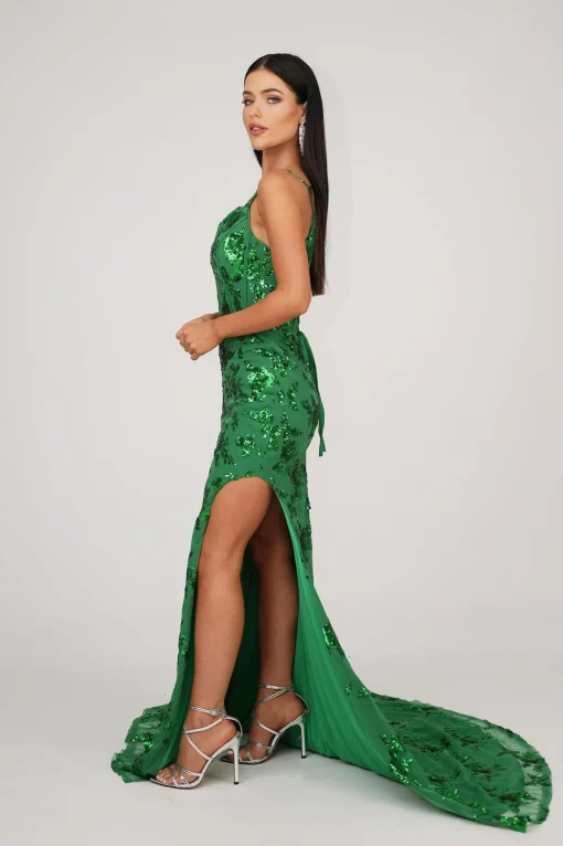 Tatiana Corset Gown - Bright Green (XS - Clearance Sale)