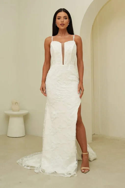Tatiana Corset Gown - White (XS - Clearance Sale)