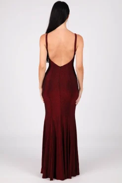 Thalia Gown - Shimmer Wine