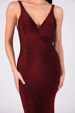 Thalia Gown - Shimmer Wine