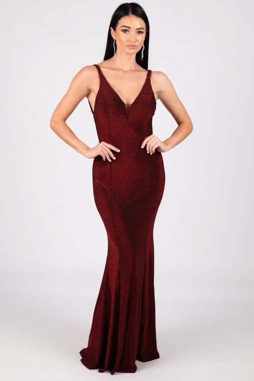 Thalia Gown - Shimmer Wine