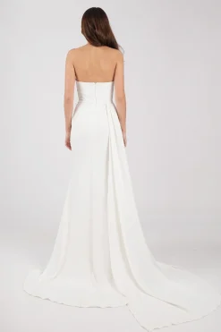 TYRA Matte Satin Gown - Ivory