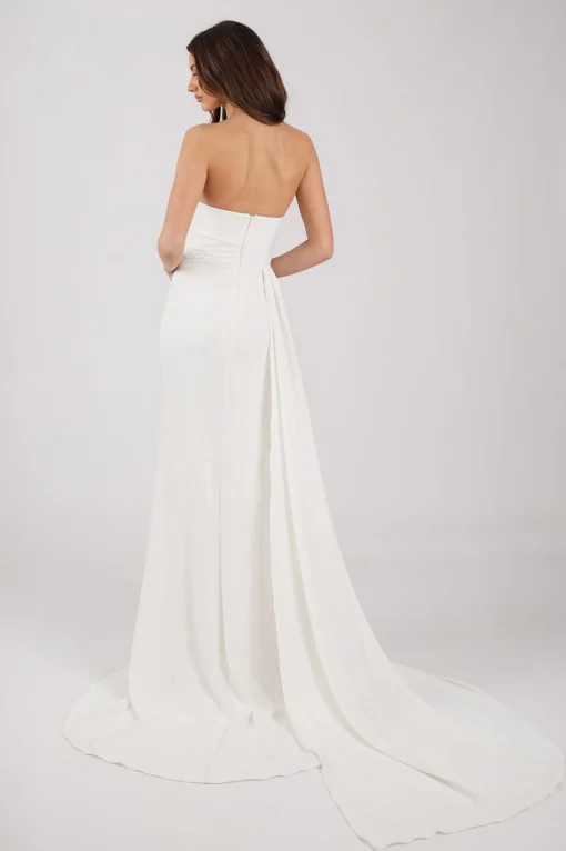 TYRA Matte Satin Gown - Ivory