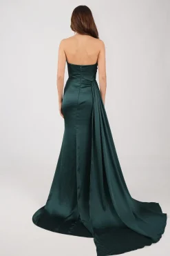 TYRA Satin Gown - Emerald
