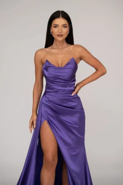TYRA Satin Gown - Purple