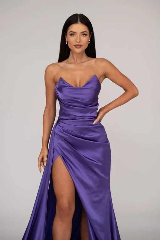 TYRA Satin Gown - Purple