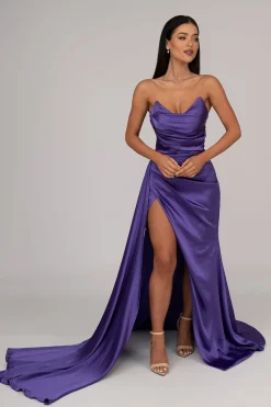 TYRA Satin Gown - Purple