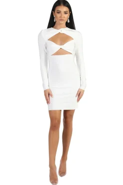 Vienna Bandage Dress - White (L - Clearance Sale)