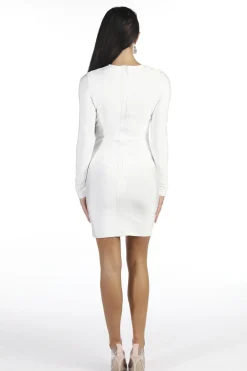 Vienna Bandage Dress - White (L - Clearance Sale)